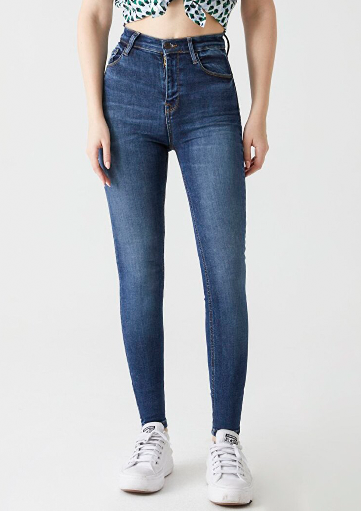 Amy X Kalina Undamaged Safe Blue High Rise Skinny Jean