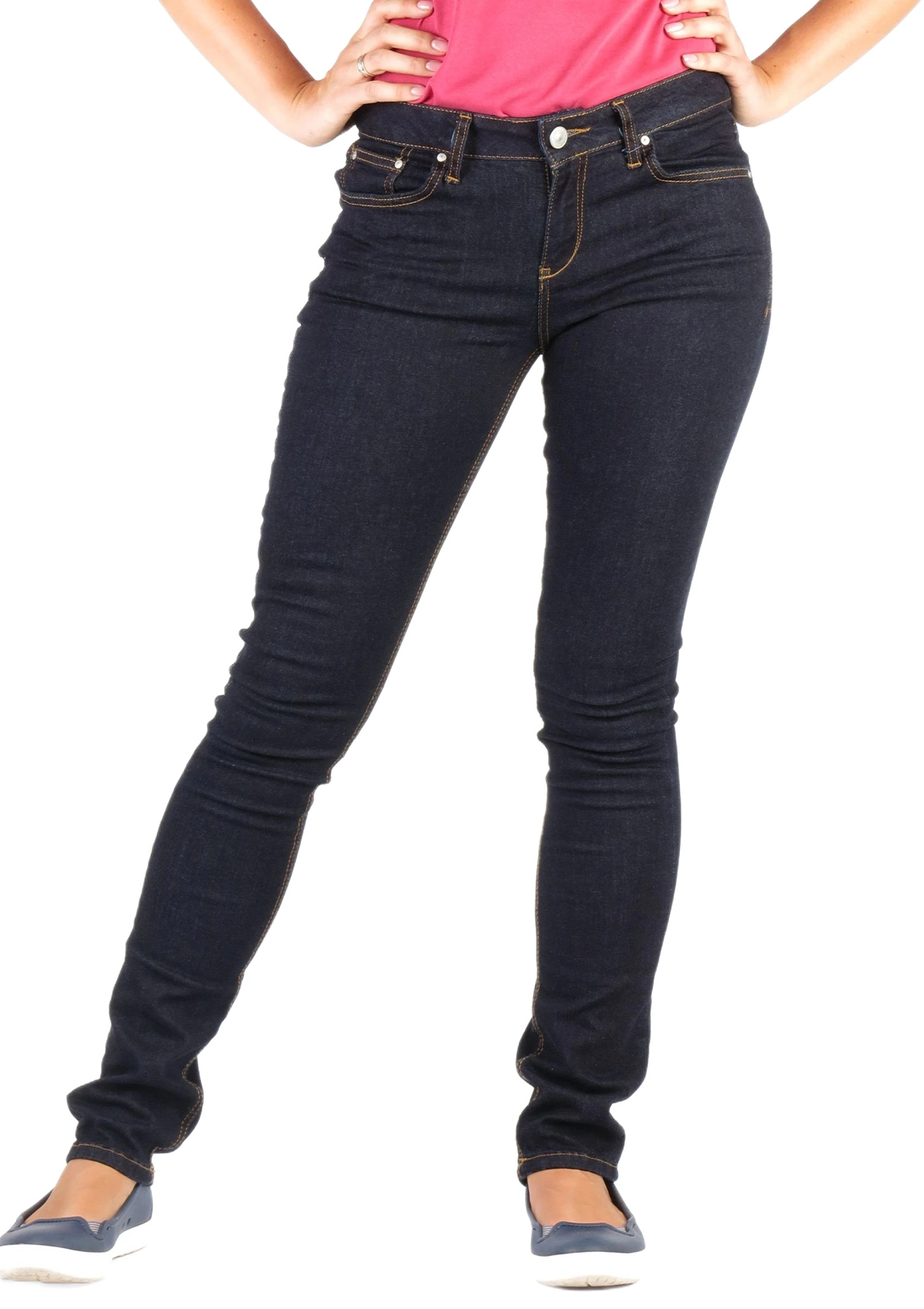 Aspen Y Rinsed Mid Rise Slim Straight Jean