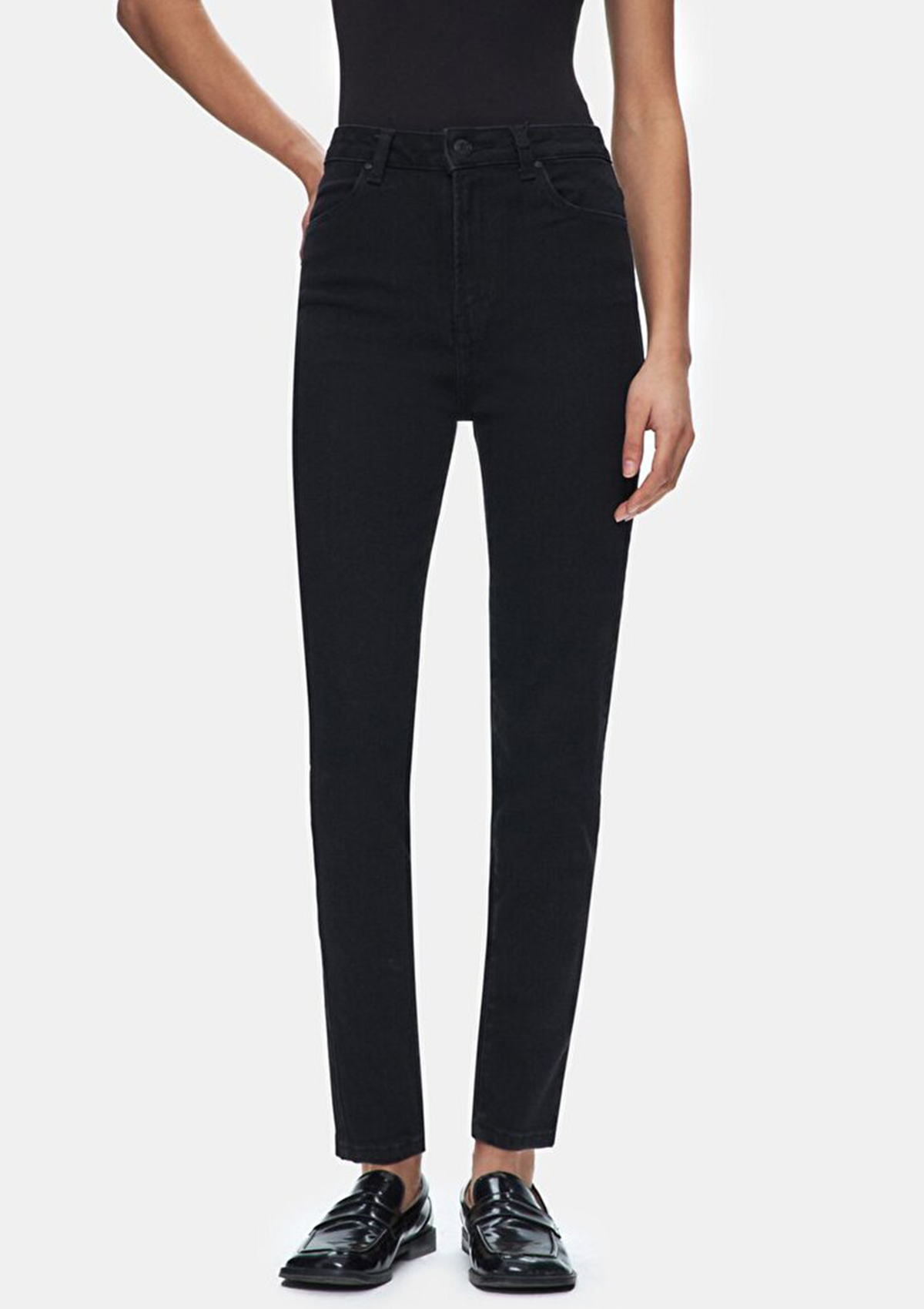 Dores Black High Rise Slim Mum Jean