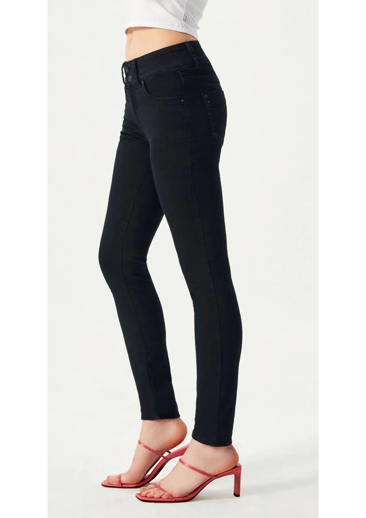 Molly Black Low Rise Slim