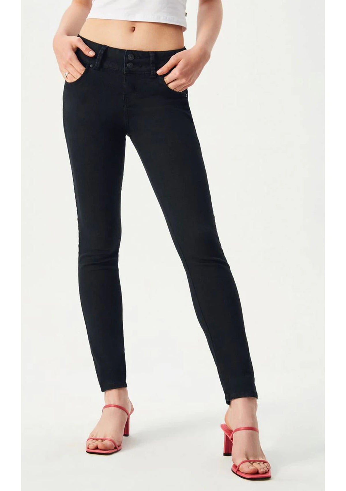 Molly Black Low Rise Slim