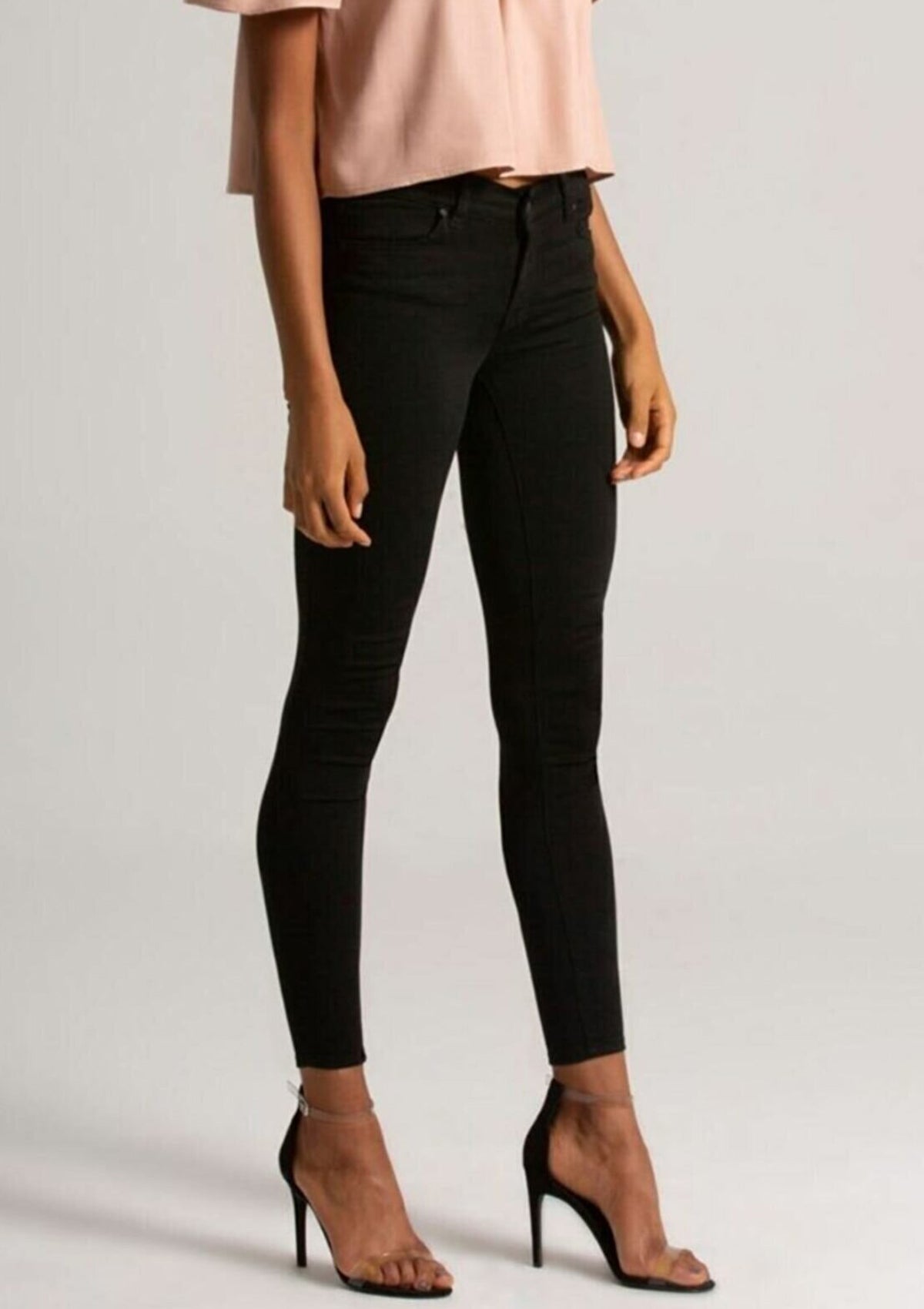 Lonia Black Mid Rise Skinny