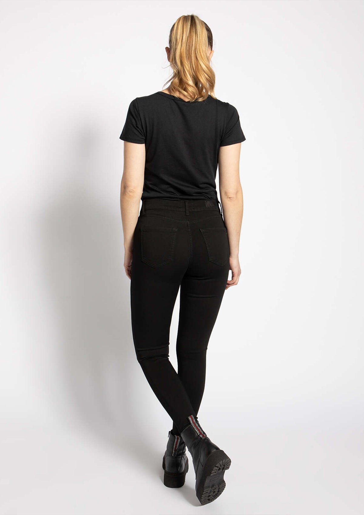 Lonia Black Mid Rise Skinny