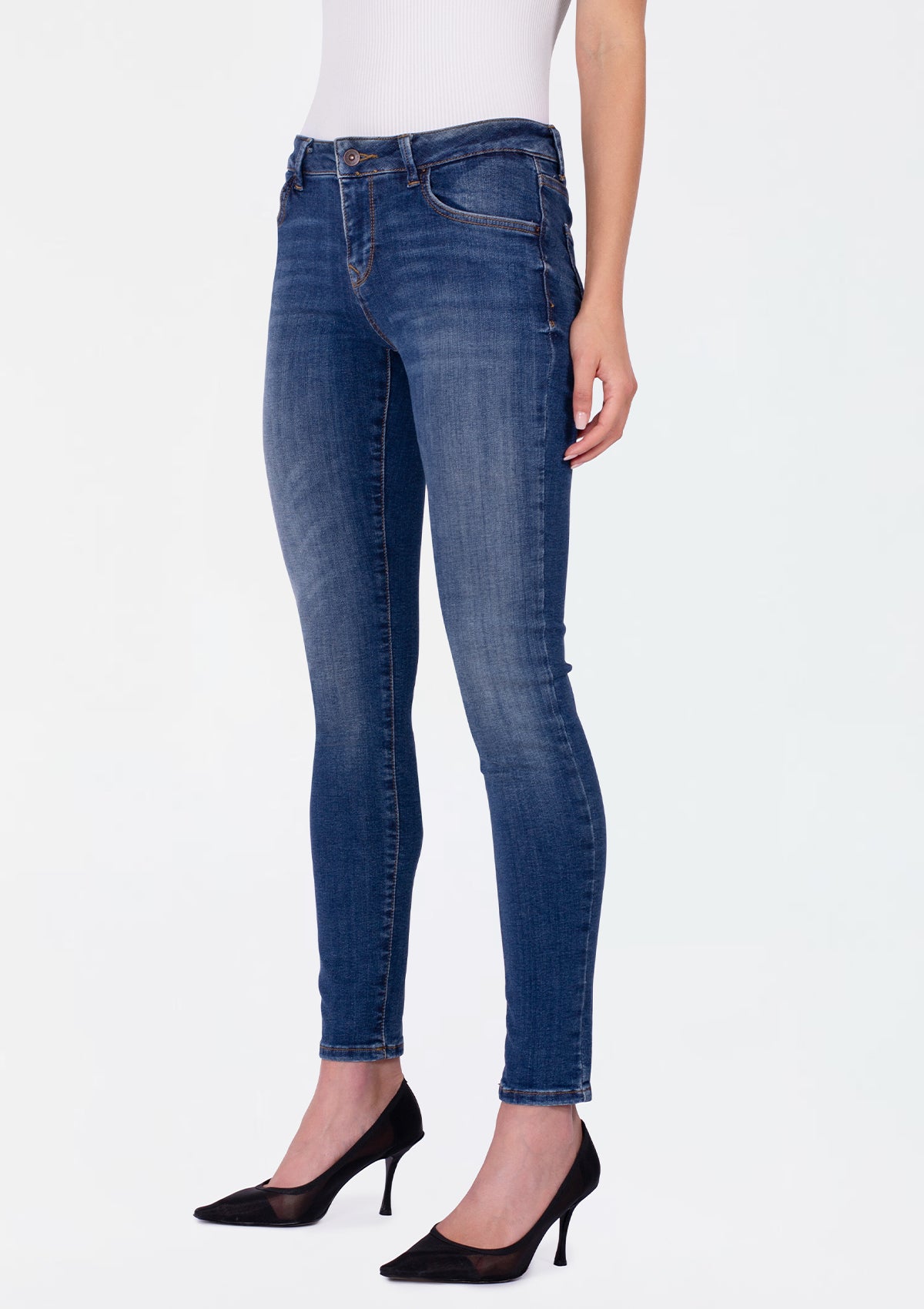 Nicole Aviana Mid Rise Skinny