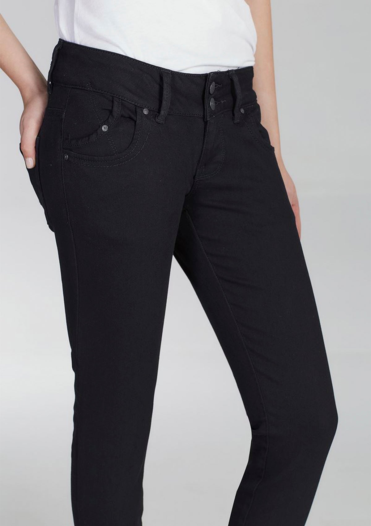 Molly Black Low Rise Slim